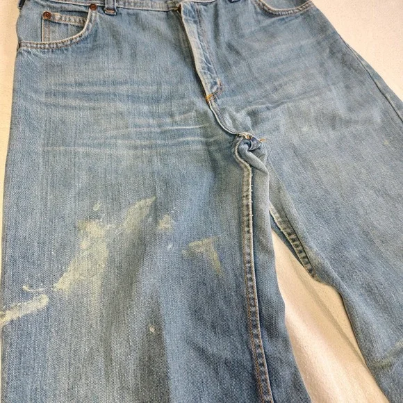 H.A.S.H. Jeans Wide Leg Flare Women 31x36 Blue Vintage High Rise Light Wash - Picture 2 of 16